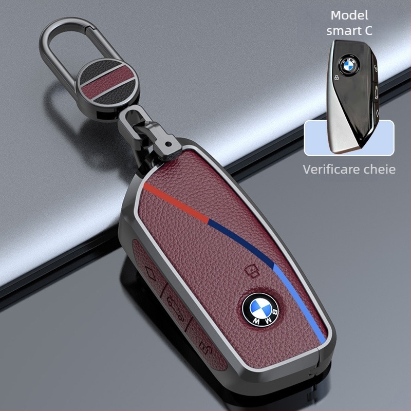 Carcasă pentru cheie BMW X5 și Seria 7, aliaj de zinc, stil premium