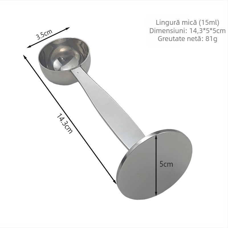 Zemeijia lingură de măsurat din oțel inoxidabil, cu mâner lung și gradații