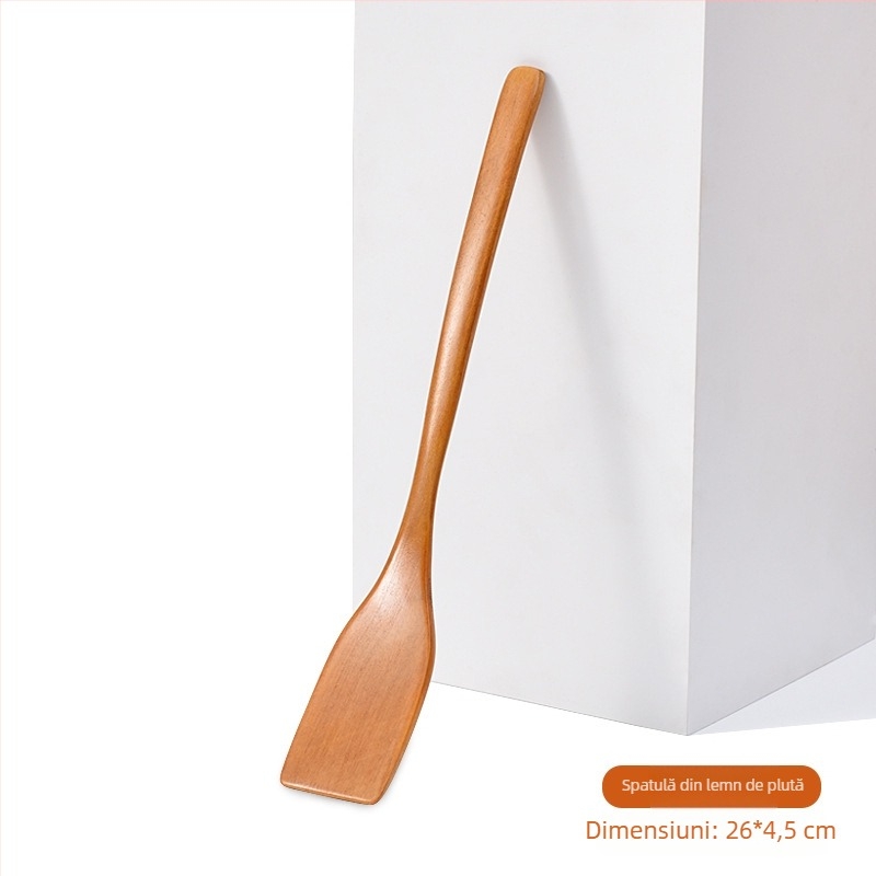 Lingură de gătit din lemn cu strat antiaderent, priză antiderapantă, rezistență la temperaturi înalte, protecție împotriva arsurilor, personalizare logo