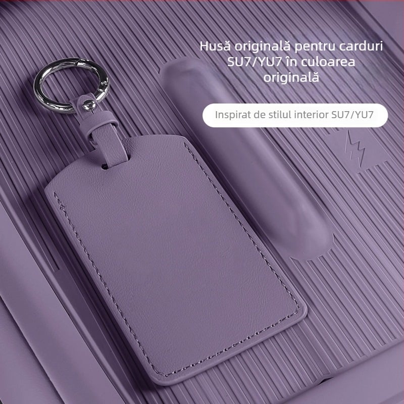 Husă pentru cheia de mașină Xiaomi SU7 / Yu7 - Piele microfibră, Stil minimalist, Carcasă protectoare, Coolness