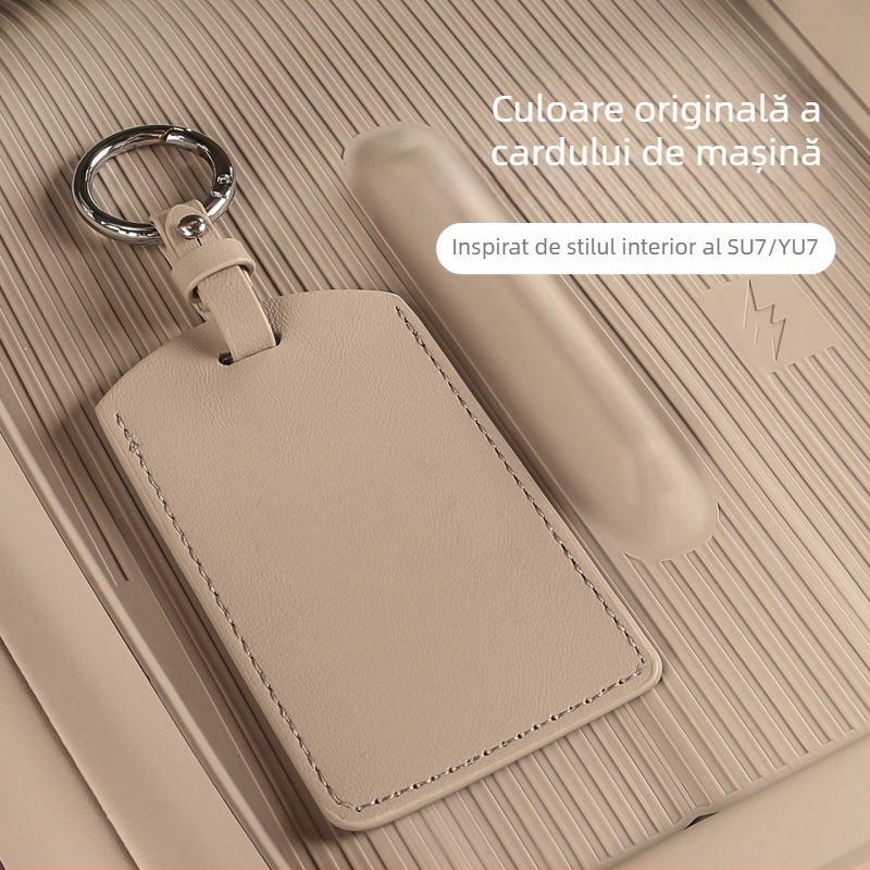 Husă pentru cheia de mașină Xiaomi SU7 / Yu7 - Piele microfibră, Stil minimalist, Carcasă protectoare, Coolness