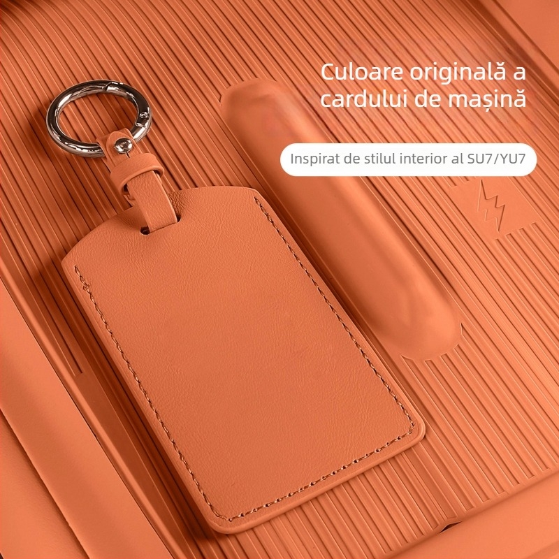 Husă pentru cheia de mașină Xiaomi SU7 / Yu7 - Piele microfibră, Stil minimalist, Carcasă protectoare, Coolness