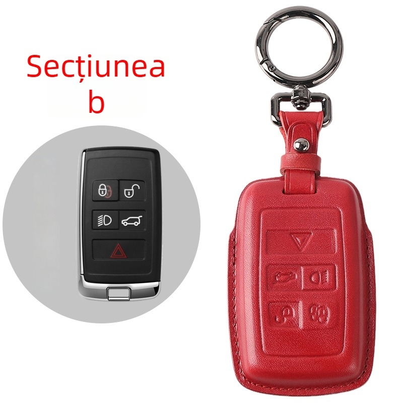 Unicorn Car Key Case din piele pentru Land Rover – husă de cheie din piele de vită pentru Range Rover Sport, Velar, Evoque și Jaguar