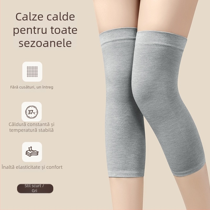 Colanți pentru genunchi femei, calzi iarna, compresie cu elasticitate înaltă, țesătură ce păstrează căldura (44% poliester, 46% viscoză, 10% spandex), pentru acasă