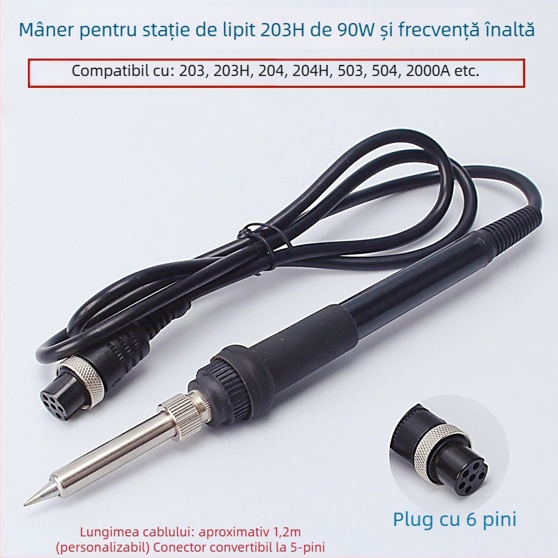 Maner de lipit 203H/205 pentru stație eddy current, din plastic (Brand 203/205 • Material: plastic • Tensiune de intrare: 24V • Tip: AC • Pentru stația de lipit)