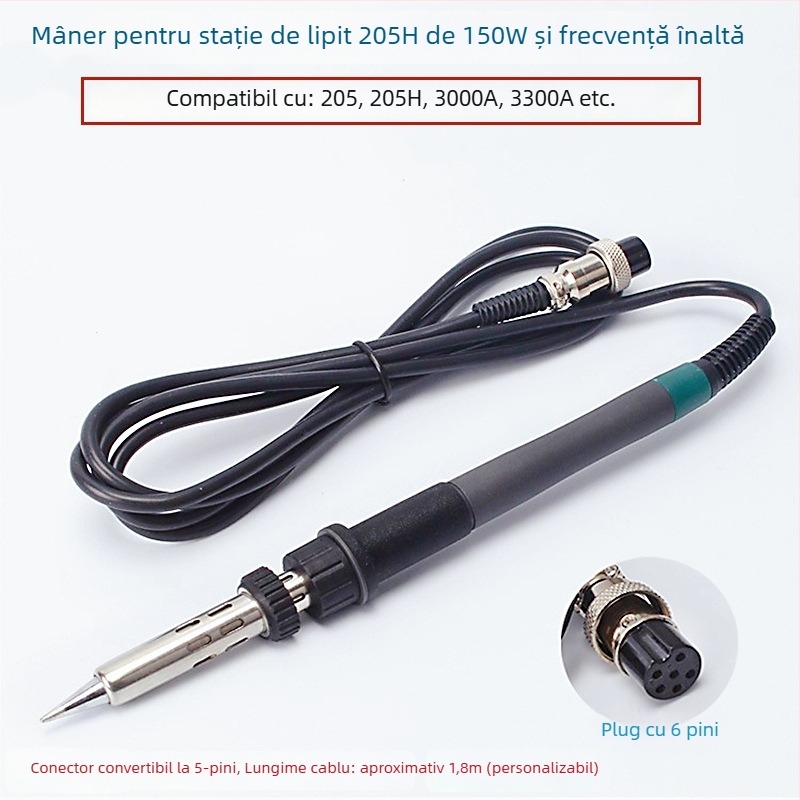 Maner de lipit 203H/205 pentru stație eddy current, din plastic (Brand 203/205 • Material: plastic • Tensiune de intrare: 24V • Tip: AC • Pentru stația de lipit)