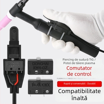 Comutator pentru pistol de sudură cu arc Argon, cu întrerupător de linie — microcomutator în carcasă pentru accesorii de tăiere cu plasmă (Red Flag / East China Sea)