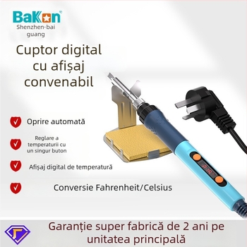 BAKON BK606 fier de lipit reglabil, 90W, 230V, cu priză, pentru reparații la telefoane mobile