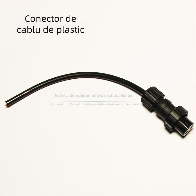 Priză cu doi conductori pentru linia de control a ciocanului de sudură, cu conector aeronautic; construcție din plastic/metal; diametru 10 mm; potrivit pentru sudare și tăiere cu plasmă