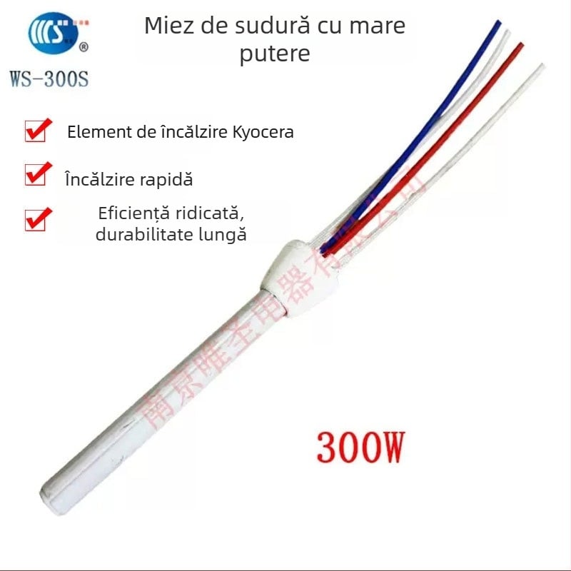 Fier de lipit industrial, 300W, temperatură reglabilă, 220V, vârfuri îndoite și drepte