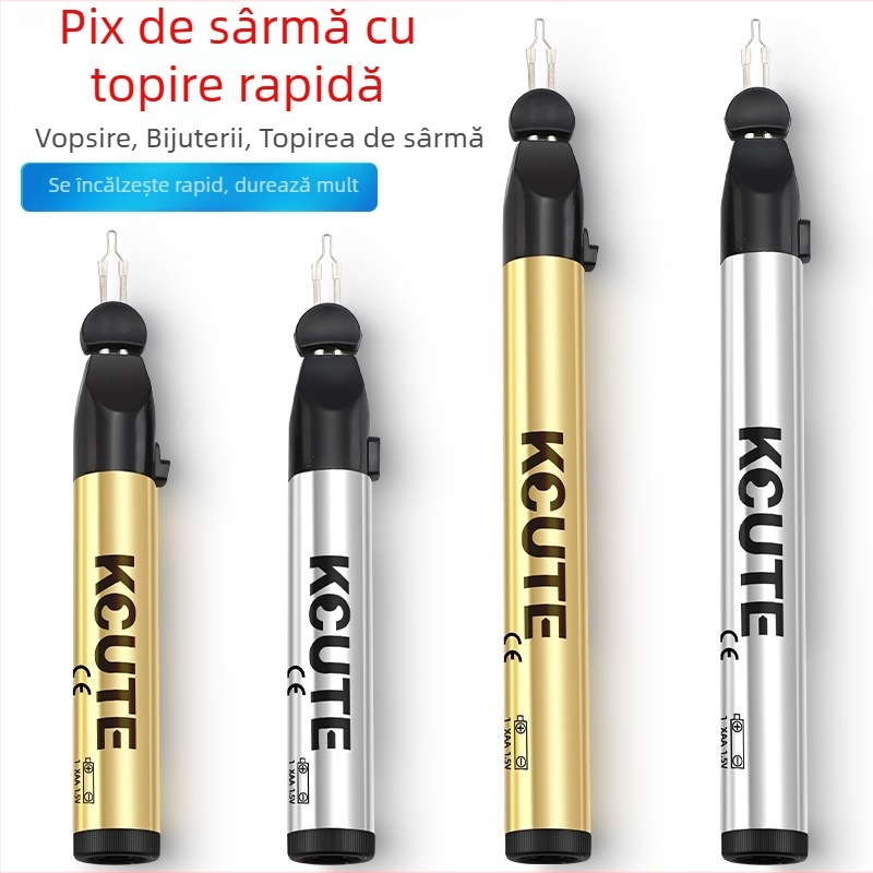 Pix de ardere a sârmelor extins — mâner din cauciuc, alimentare cu baterie 1,5V, pentru croitorie DIY și patchwork