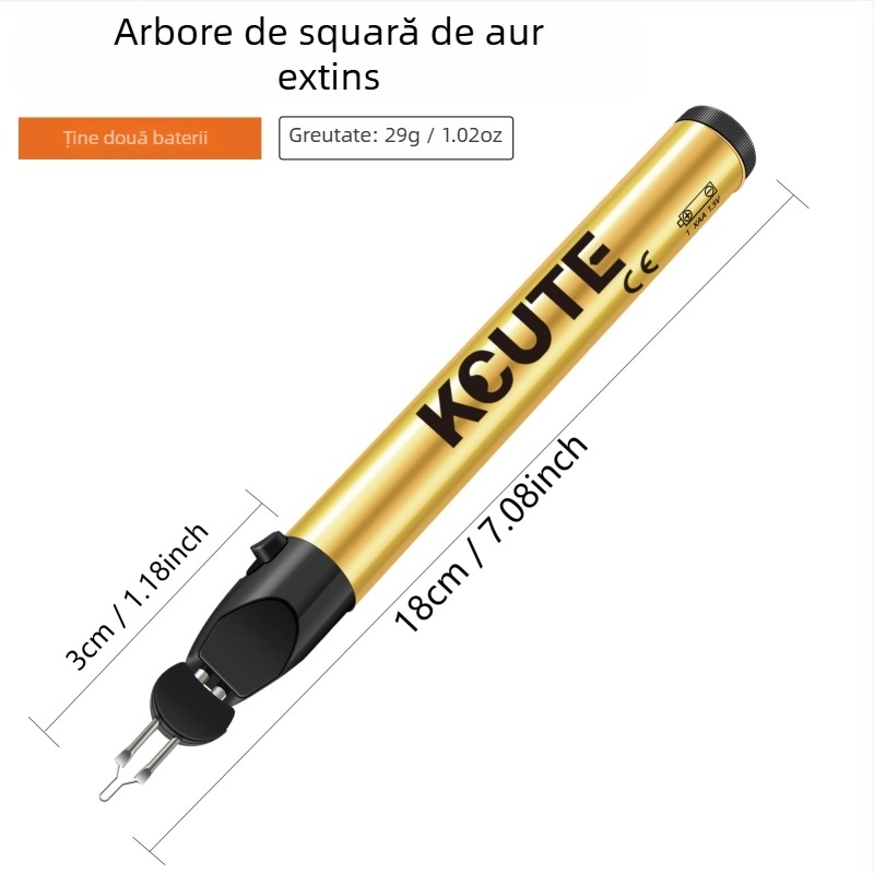 Pix de ardere a sârmelor extins — mâner din cauciuc, alimentare cu baterie 1,5V, pentru croitorie DIY și patchwork