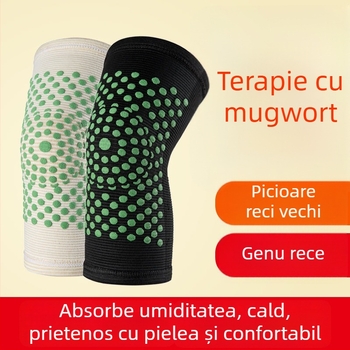Langxing Genunchiere încălzite din fibră de poliester, potrivire universală, timp de încălzire 6 ore