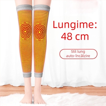 Langxing Genunchiere încălzite din fibră de poliester, potrivire universală, timp de încălzire 6 ore