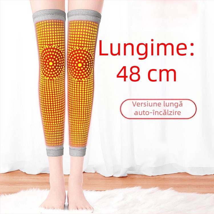 Langxing Genunchiere încălzite din fibră de poliester, potrivire universală, timp de încălzire 6 ore
