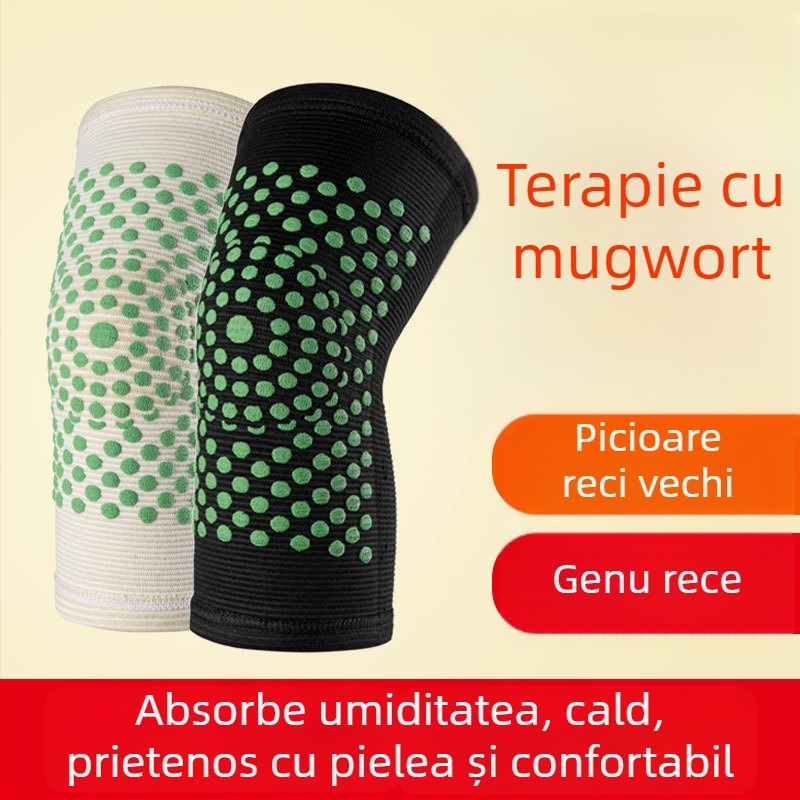 Langxing Genunchiere încălzite din fibră de poliester, potrivire universală, timp de încălzire 6 ore