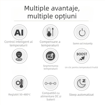 Stație de lipit cu baterie litiu T12, portabilă, fără fir, cu afișaj digital, intrare 12-24V