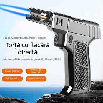 Torță portabilă de sudură cu butan, corp din ABS plastic și aliaj de zinc, rezistent la vânt, logo imprimat