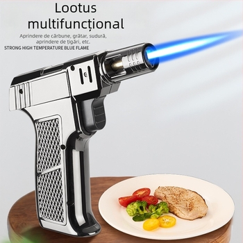 Torță portabilă de sudură cu butan, corp din ABS plastic și aliaj de zinc, rezistent la vânt, logo imprimat