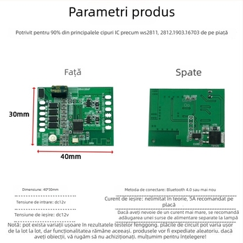 Modul dual canal controlat prin Bluetooth pentru semnalizatoarele auto și ale motocicletei și farurile de zi, LED 12V, 12W, 1A, 600 lm, model DZ-YDNXY0057OHO
