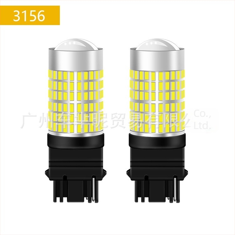 Lumină LED pentru mașină 1156/1157, T20 lumină de mers înapoi, 3014 144-SMD lumină de zi, 12-24V, 6000K, carcasă din aluminiu