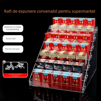 Suport de afișaj pentru cosmetică și lacuri de unghii, din plastic PS, cu mai multe straturi, design treptat, 3-5 niveluri, turnare prin injecție