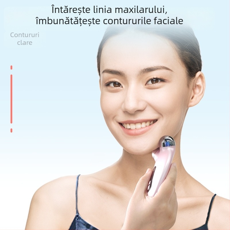Dispozitiv EMS de ridicare cu microcurent – dispozitiv de înfrumusețare pentru ridicare a feței, masaj portabil pentru uz casnic, baterie încorporată 300–500 mAh, modelul 001