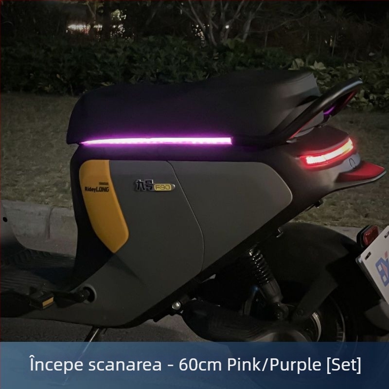 Pernă pentru șa de scuter electric cu bandă LED în flux, compatibilă cu seria E/N, model M95C