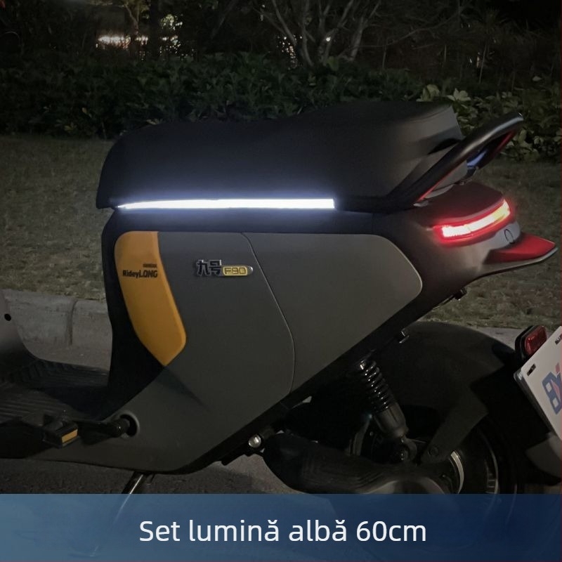 Pernă pentru șa de scuter electric cu bandă LED în flux, compatibilă cu seria E/N, model M95C