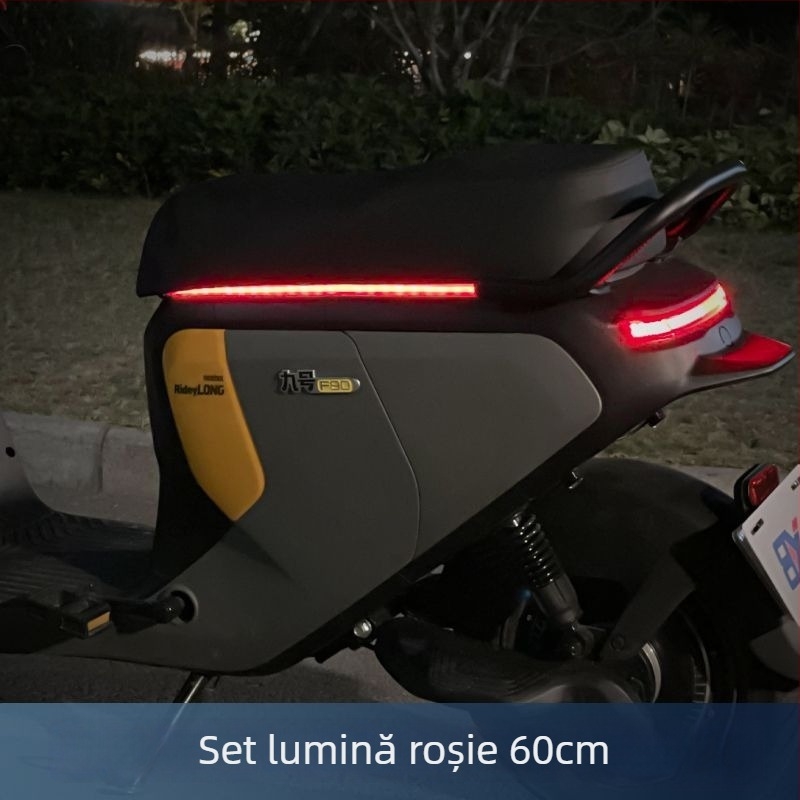 Pernă pentru șa de scuter electric cu bandă LED în flux, compatibilă cu seria E/N, model M95C
