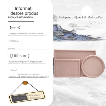 Tavă de bijuterii în stil nordic, din piele de capră, suport de prezentare de lux pentru brățări