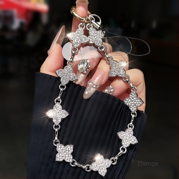 Brățară lanyard pentru telefon cu pandantiv geometric, lucrată manual, stil feminin, Jane