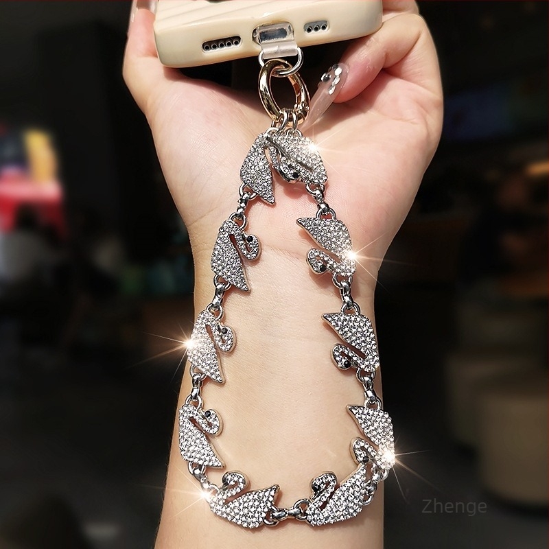 Brățară lanyard pentru telefon cu pandantiv geometric, lucrată manual, stil feminin, Jane