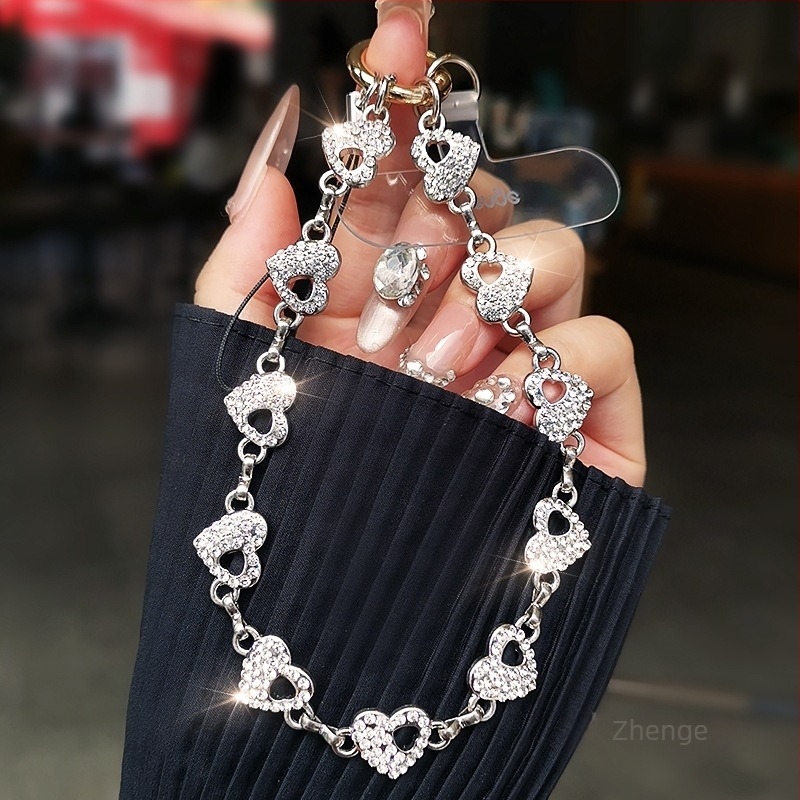 Brățară lanyard pentru telefon cu pandantiv geometric, lucrată manual, stil feminin, Jane