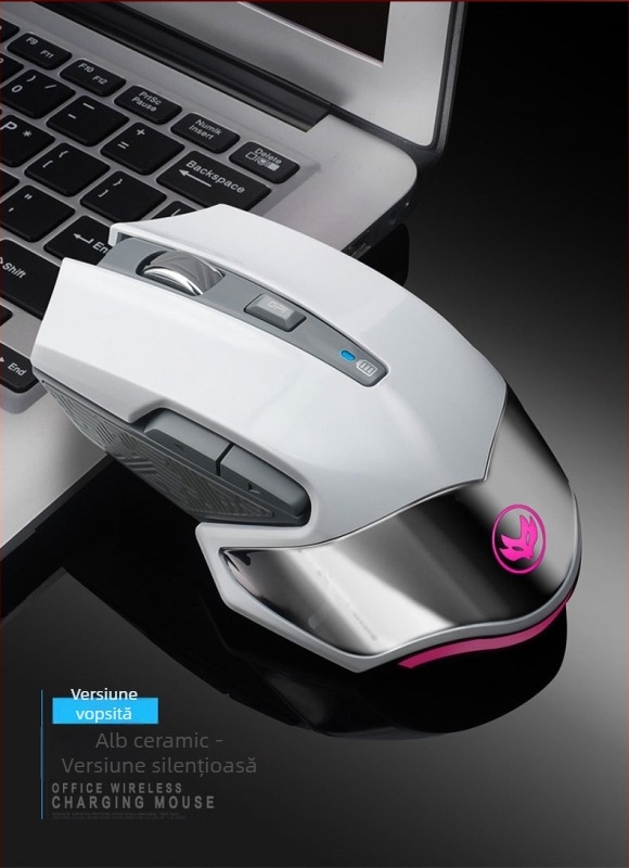 Mouse fără fir T3, 1600dpi, USB, 2.4GHz, 6 butoane, design ergonomic