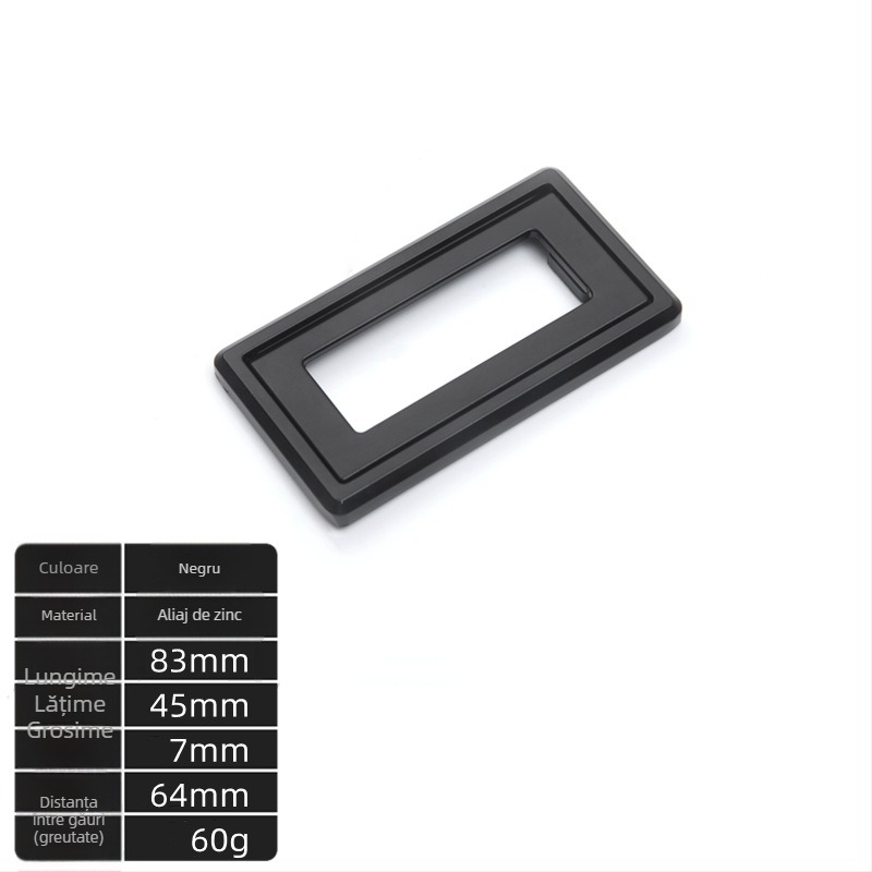 Mâner plat din aliaj de zinc pentru dulapuri și sertare, design modern minimalist, mâner ascuns/nevăzut, finisaj electroplacat, Pitch 32/64/96