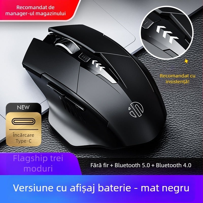 Mouse fără fir pentru gaming, 6 butoane, 2400 DPI, 2,4 GHz, silențios și ergonomic