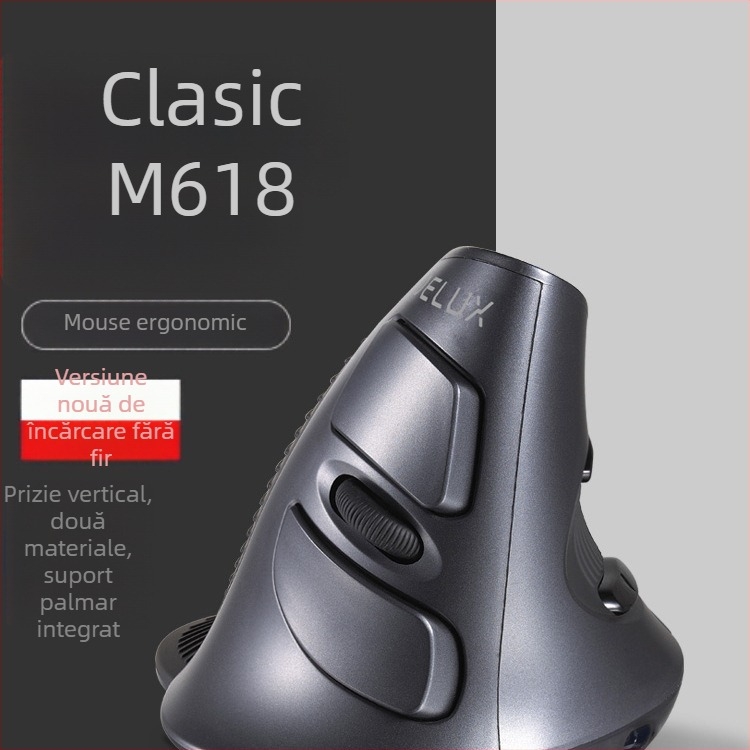 Mouse vertical USB, ergonomic, 5 butoane, senzor optic, Model M618