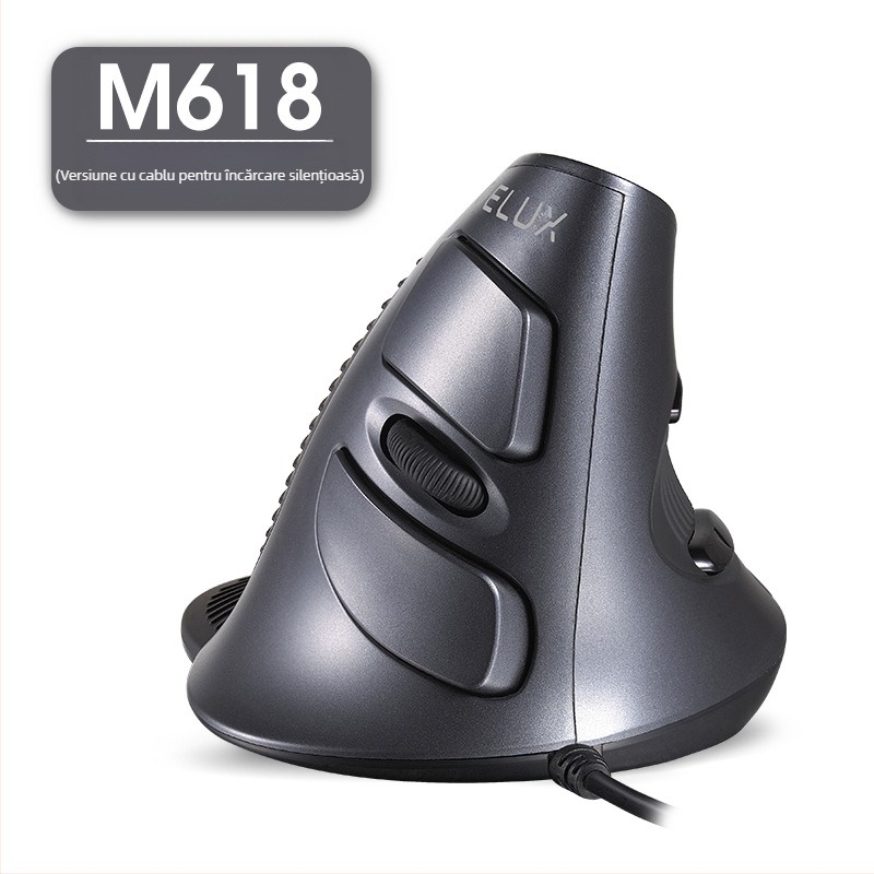 Mouse vertical USB, ergonomic, 5 butoane, senzor optic, Model M618