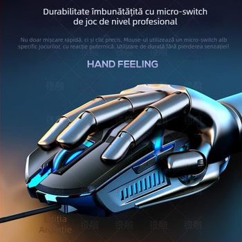 Mouse de gaming G5 cu fir, 3200 DPI, 6 butoane, USB