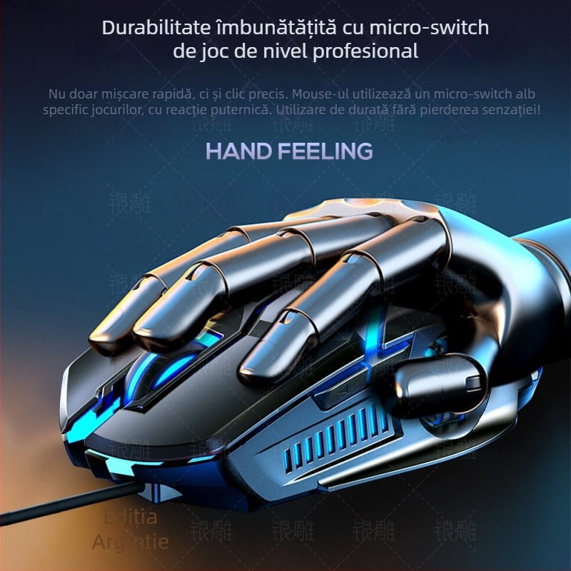 Mouse de gaming G5 cu fir, 3200 DPI, 6 butoane, USB