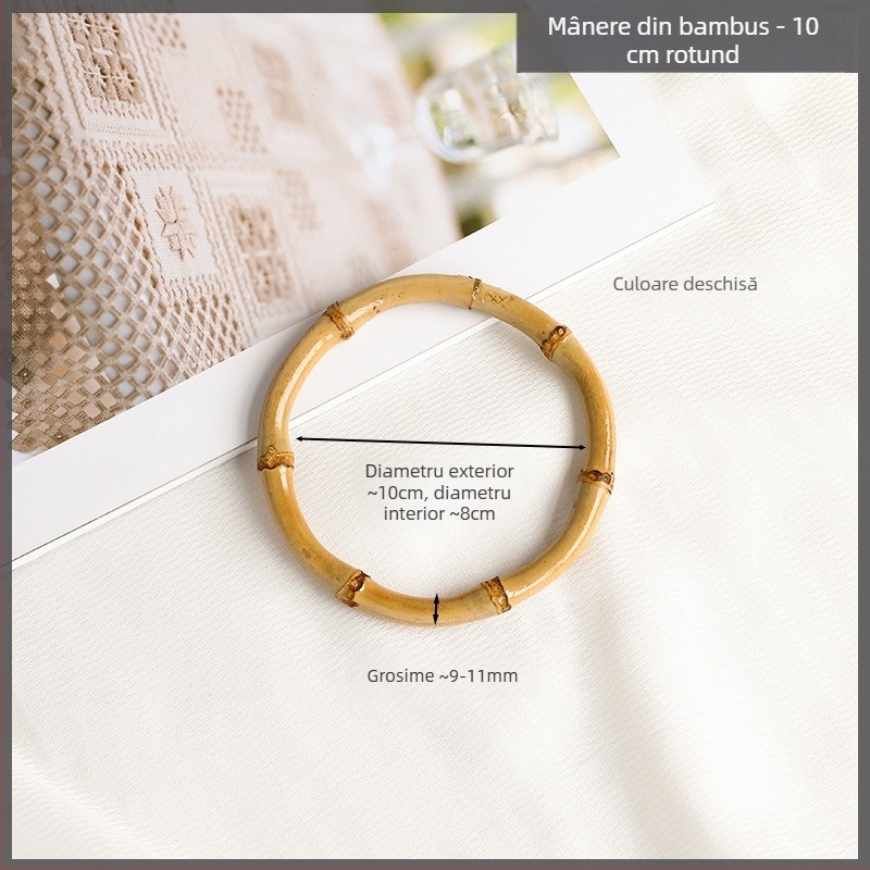 Mâner pentru geantă DIY împletită — metal, stil femeie matură, model: altul