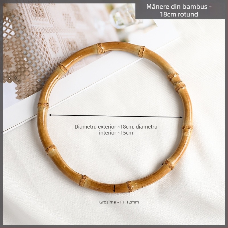 Mâner pentru geantă DIY împletită — metal, stil femeie matură, model: altul