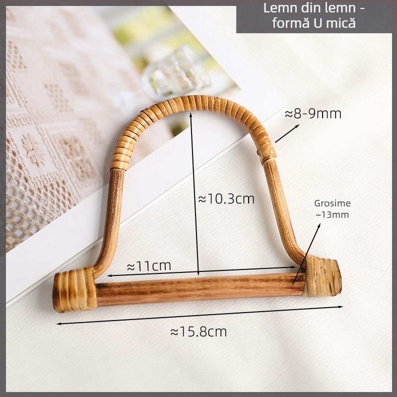 Mâner pentru geantă DIY împletită — metal, stil femeie matură, model: altul