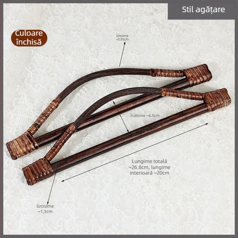 Mâner pentru geantă DIY împletită — metal, stil femeie matură, model: altul