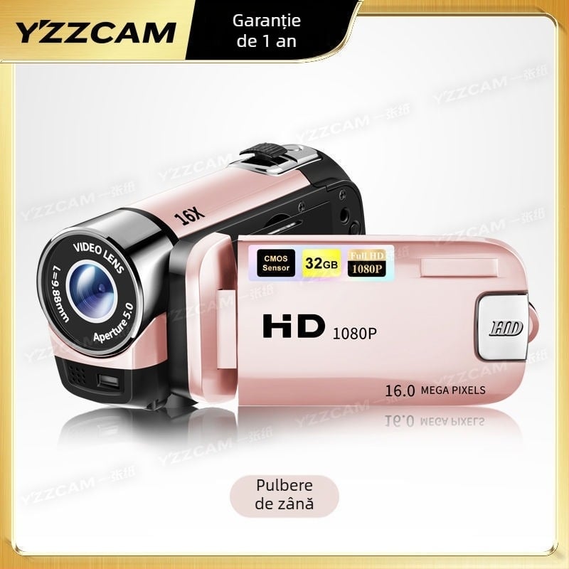 Cameră digitală compactă pentru selfie cu ecran rabatabil; senzor CCD 16 MP, zoom optic 16x, stabilizare optică a imaginii