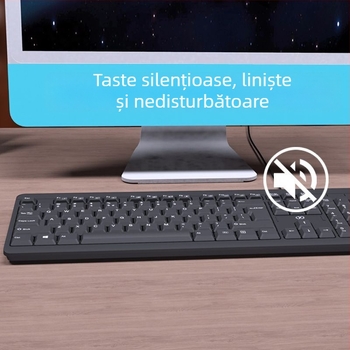 Tastatură cu fir pentru desktop și laptop, cu interfețe PS/2 și USB, destinată biroului și gamingului