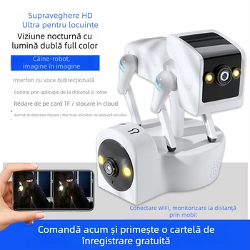 Cameră inteligentă de interior cu 1080p, obiectiv 3.6mm, vedere nocturnă, ecran dual, control prin aplicație