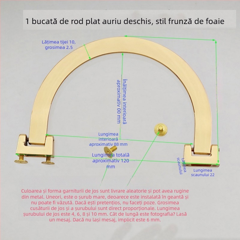 Set de accesorii pentru geantă: mânere circulare și semicirculare, mânere goale, mânere metalice fixate, accesorii cu mărgele din bambus și inele de purtare — Primăvara 2024.