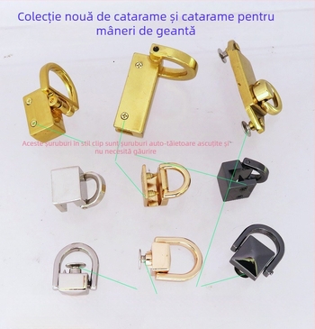 Accesorii pentru genți – feronerie metalică Shrimp Button; mâneri, clipsuri și inele (patrate și semicercuri) pentru bagaje, Primăvara 2024
